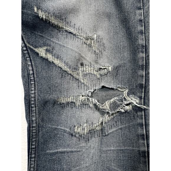Jordan Craig Rip And Repair Straight Fit Jeans 36x32 Distressed Denim Streetwear - Picture 4 of 12